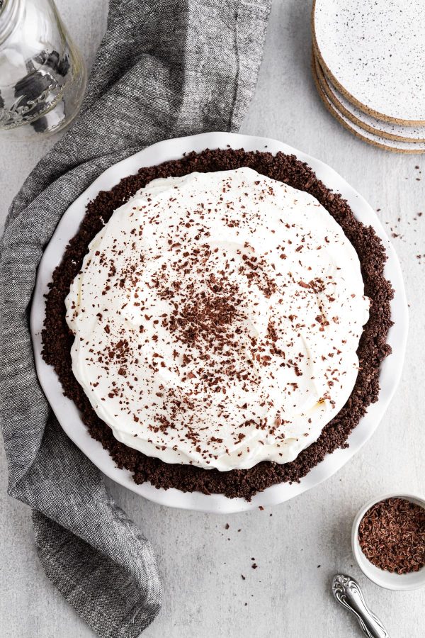 overhead shot of banoffee pie