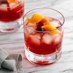 holiday negroni on a surface.