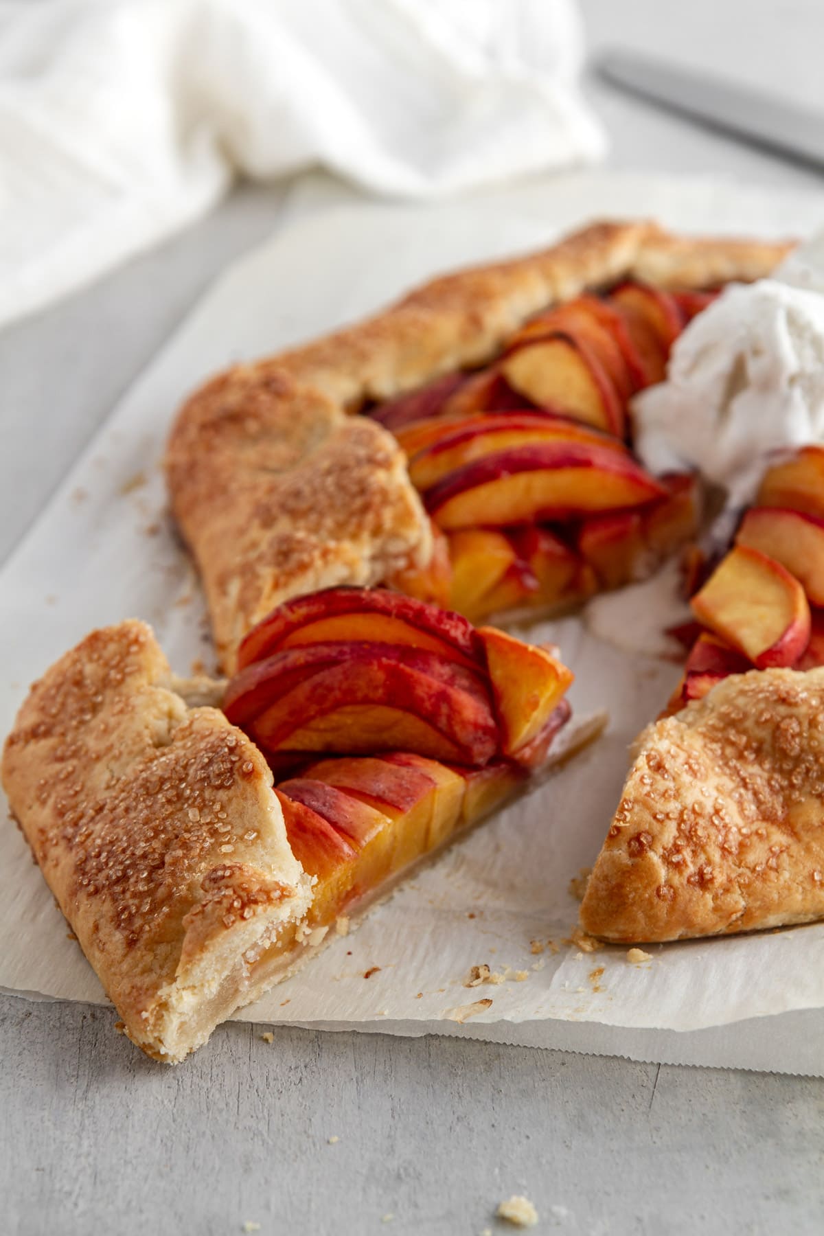 slice of peach galette