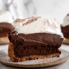 slice of mississippi mud pie on a plate