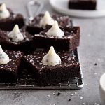cookies and cream blossom bars on a cooling rack.