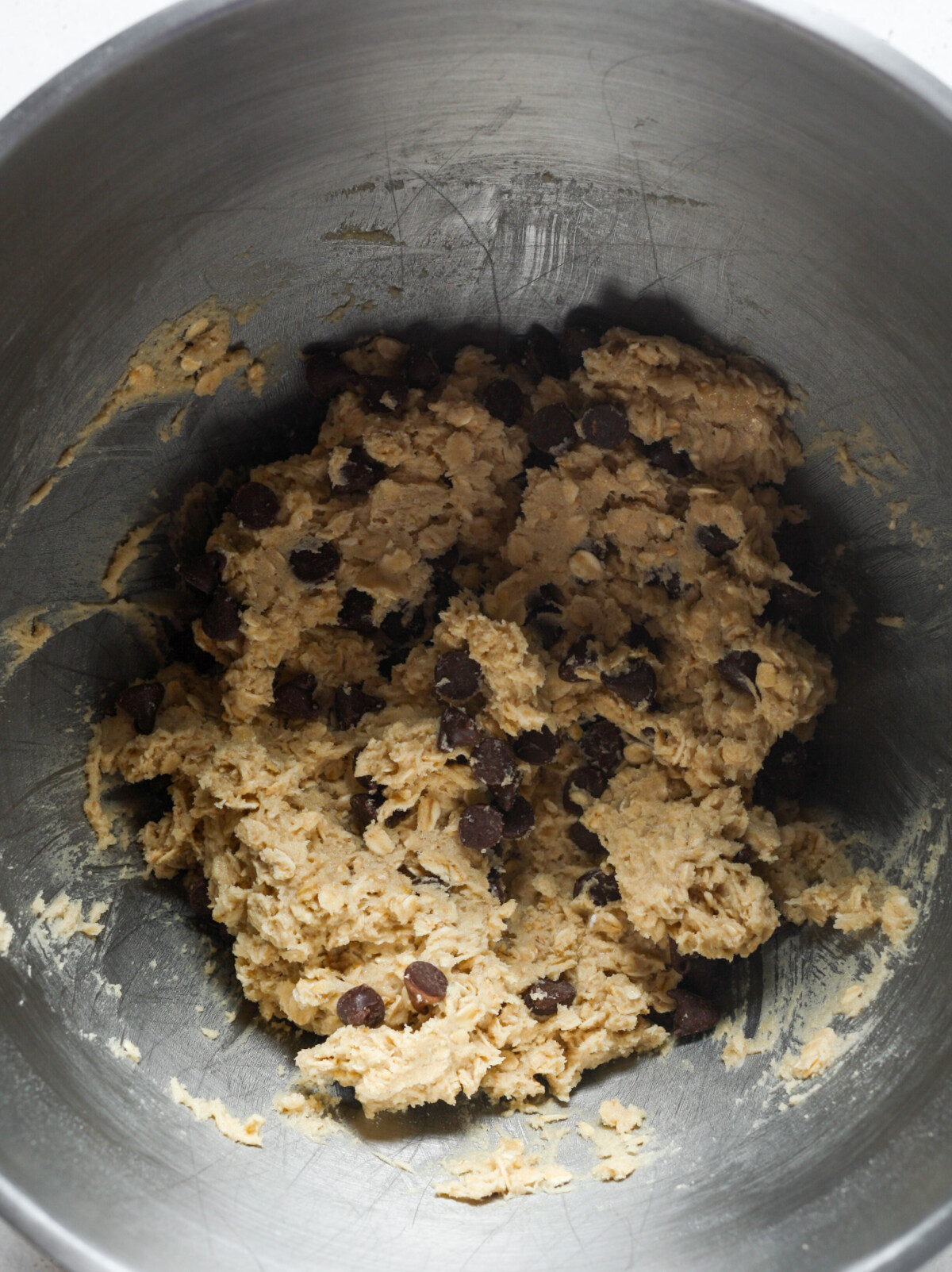 Chocolate chip oatmeal cookie dough.