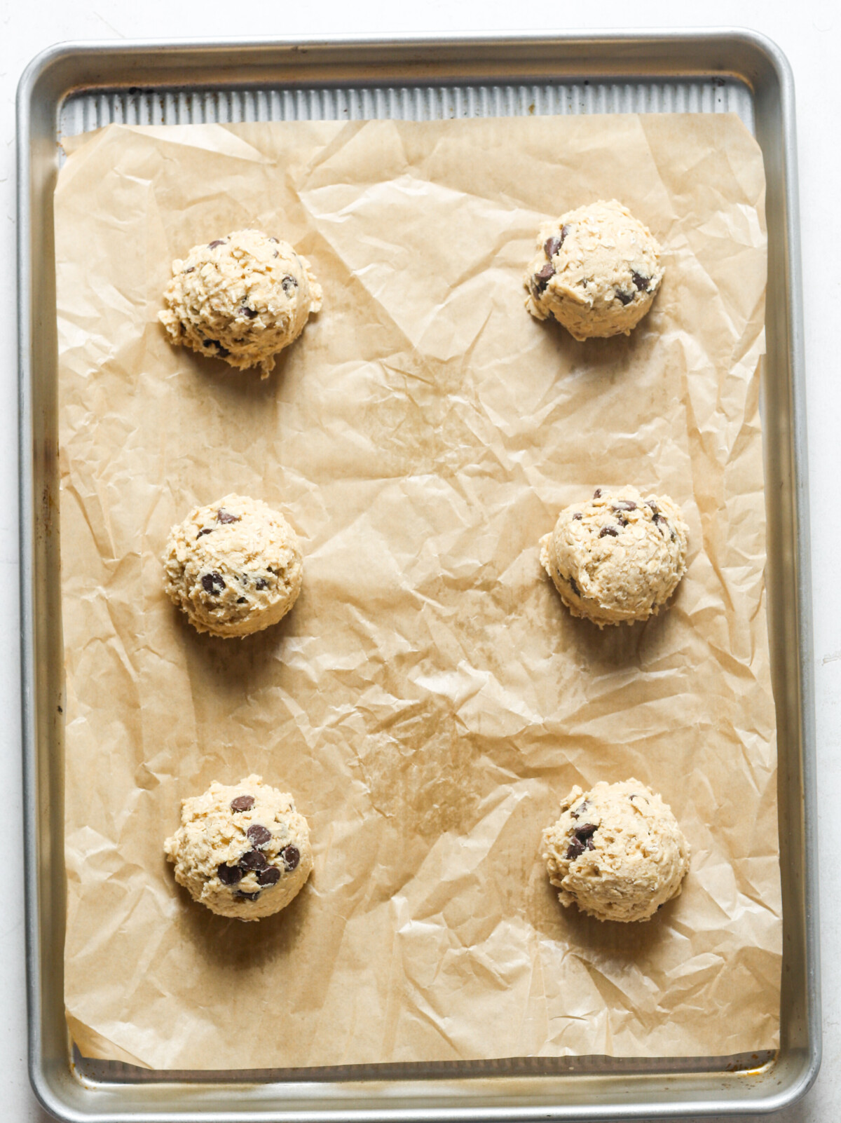 Balls of oatmeal dough.