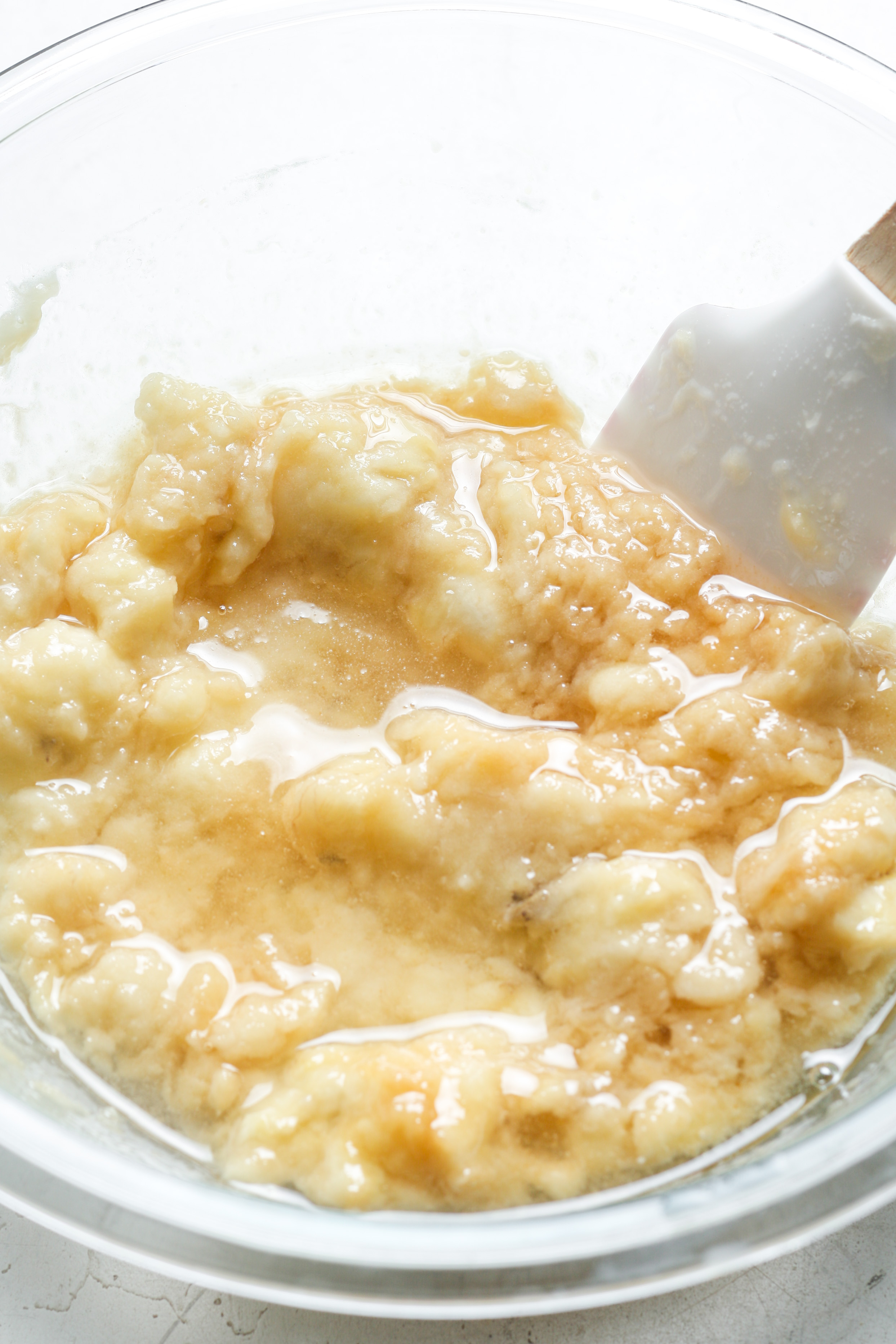 Ripe bananas mashed.