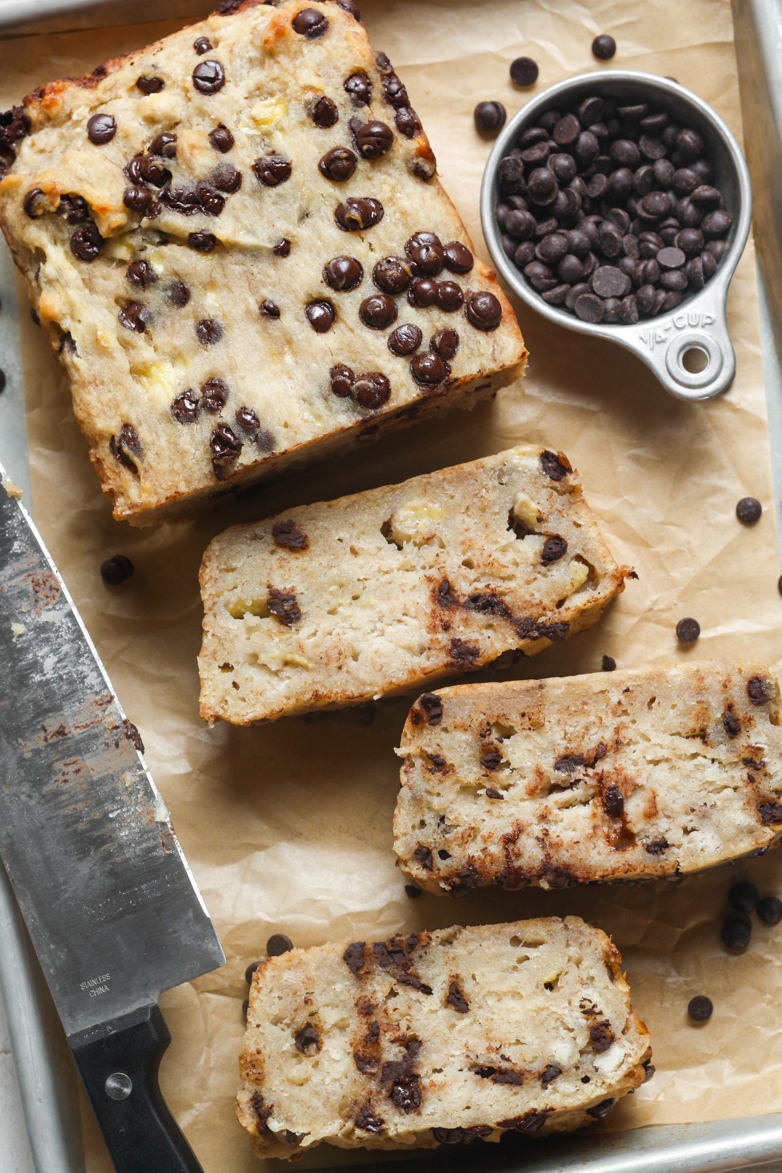 Chocolate chip vegan bread.