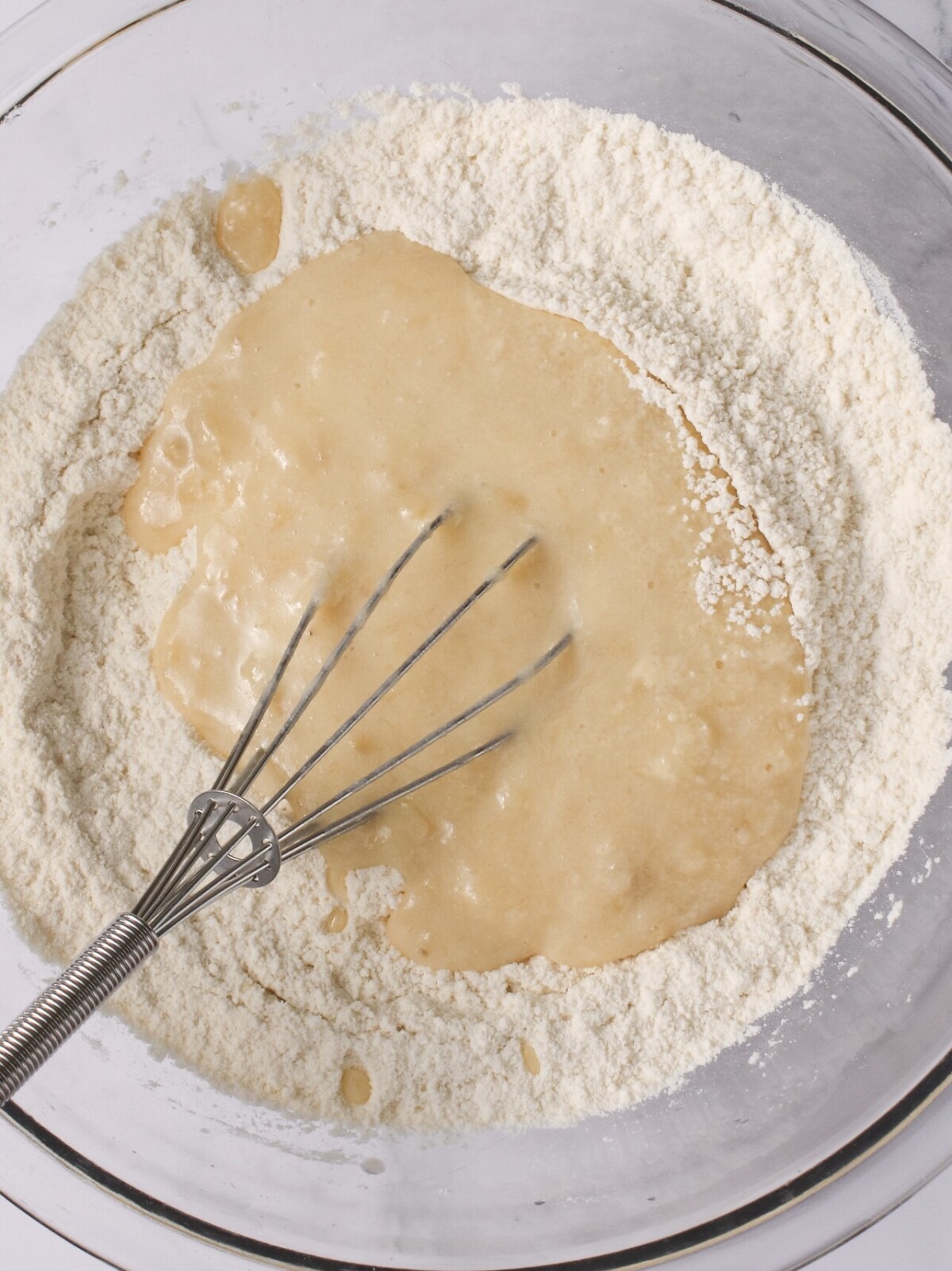 Gooey banana batter.