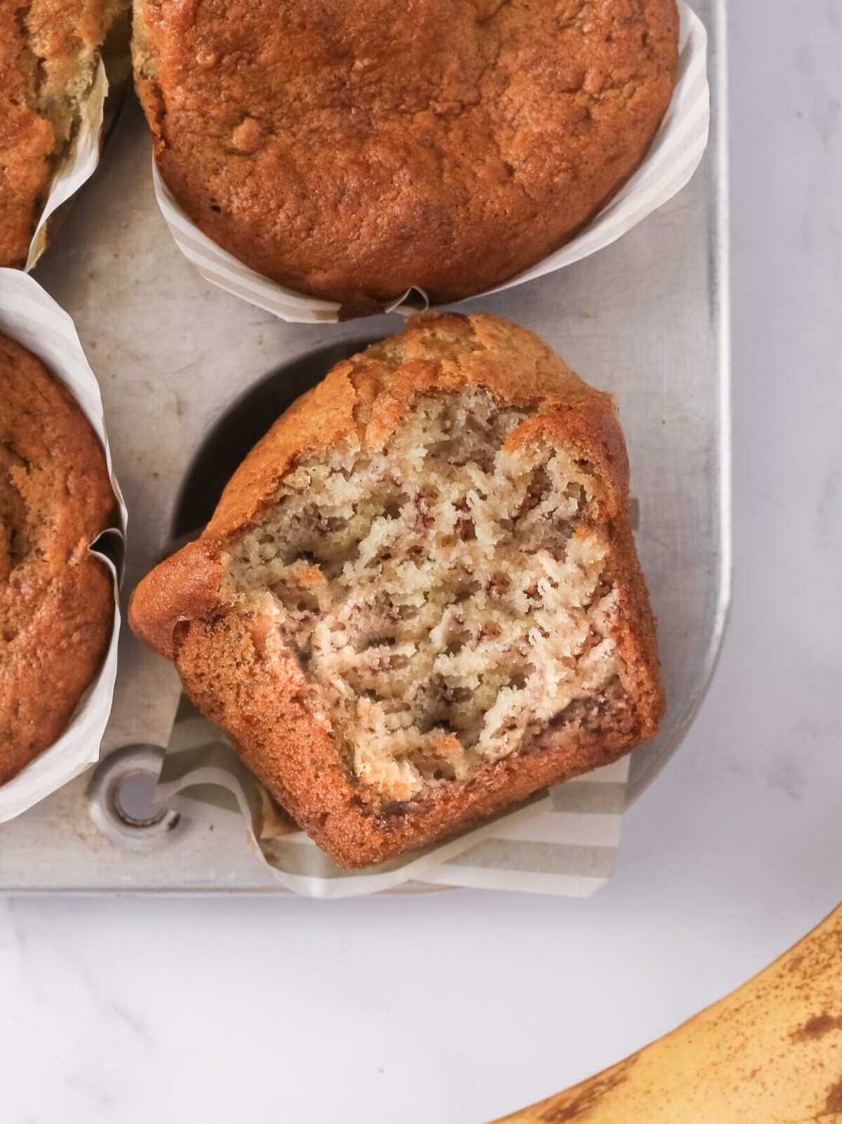 Bite of bakery muffin.