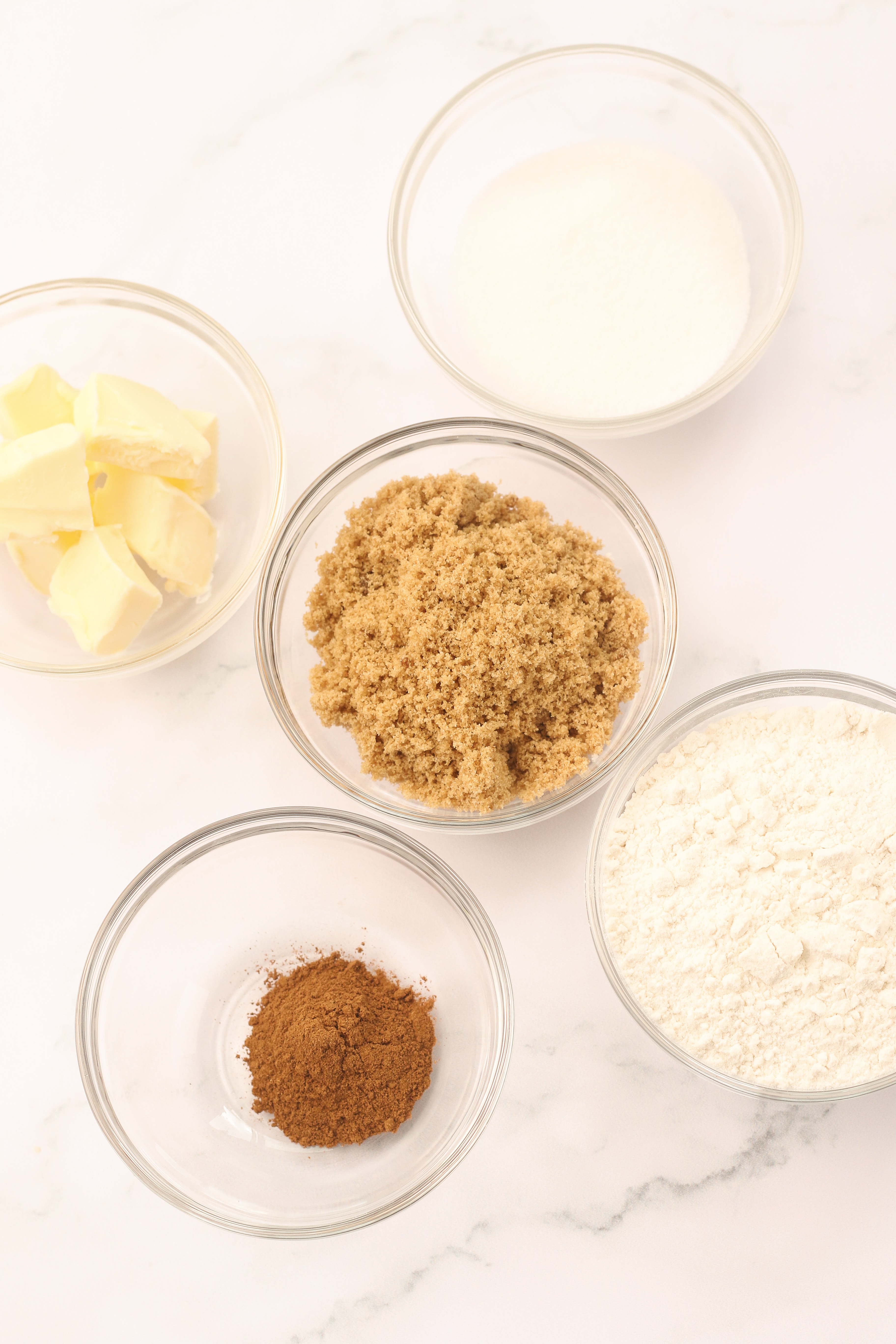 Ingredients for streusel topping.