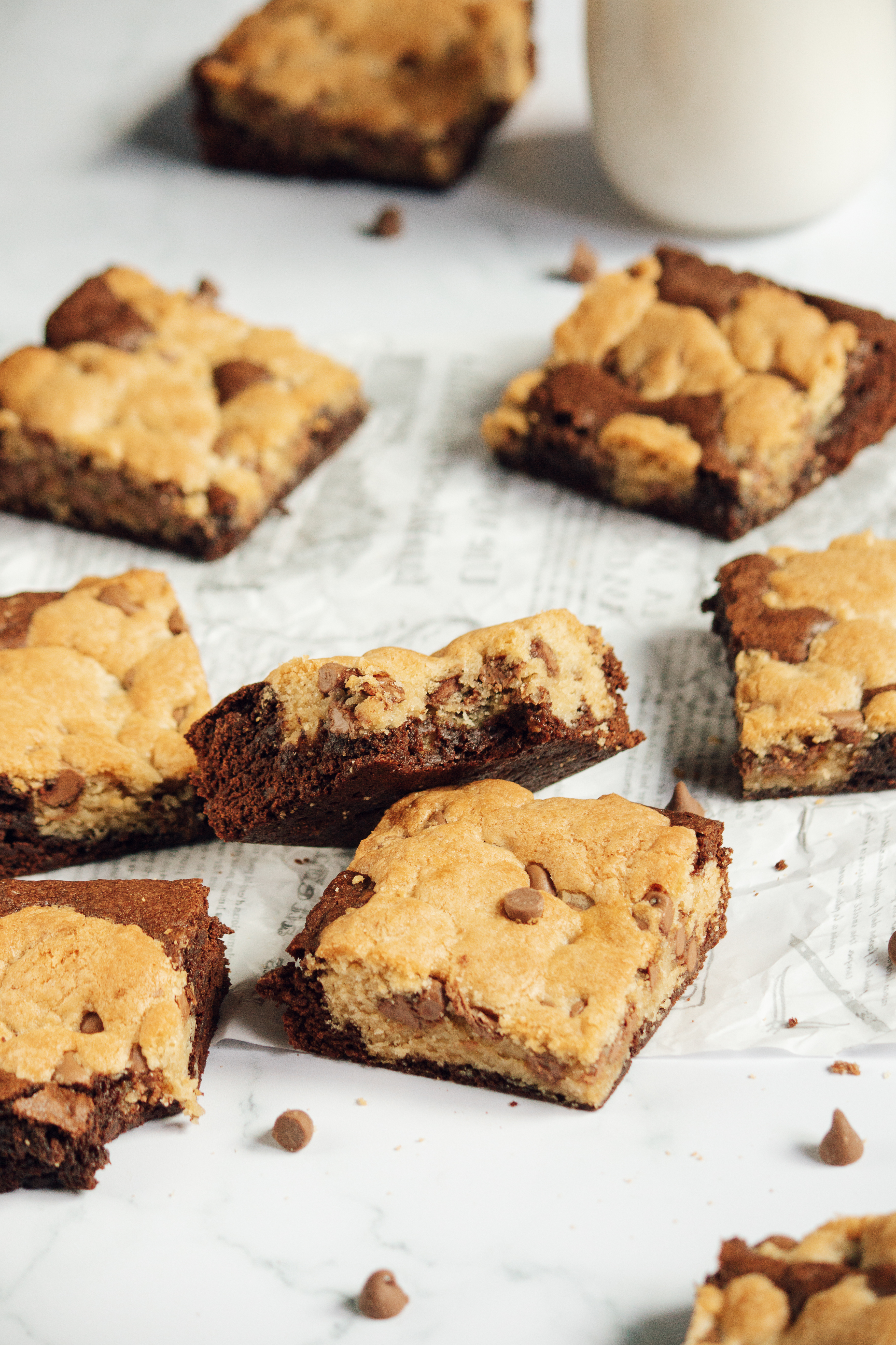 Brookies with milk.