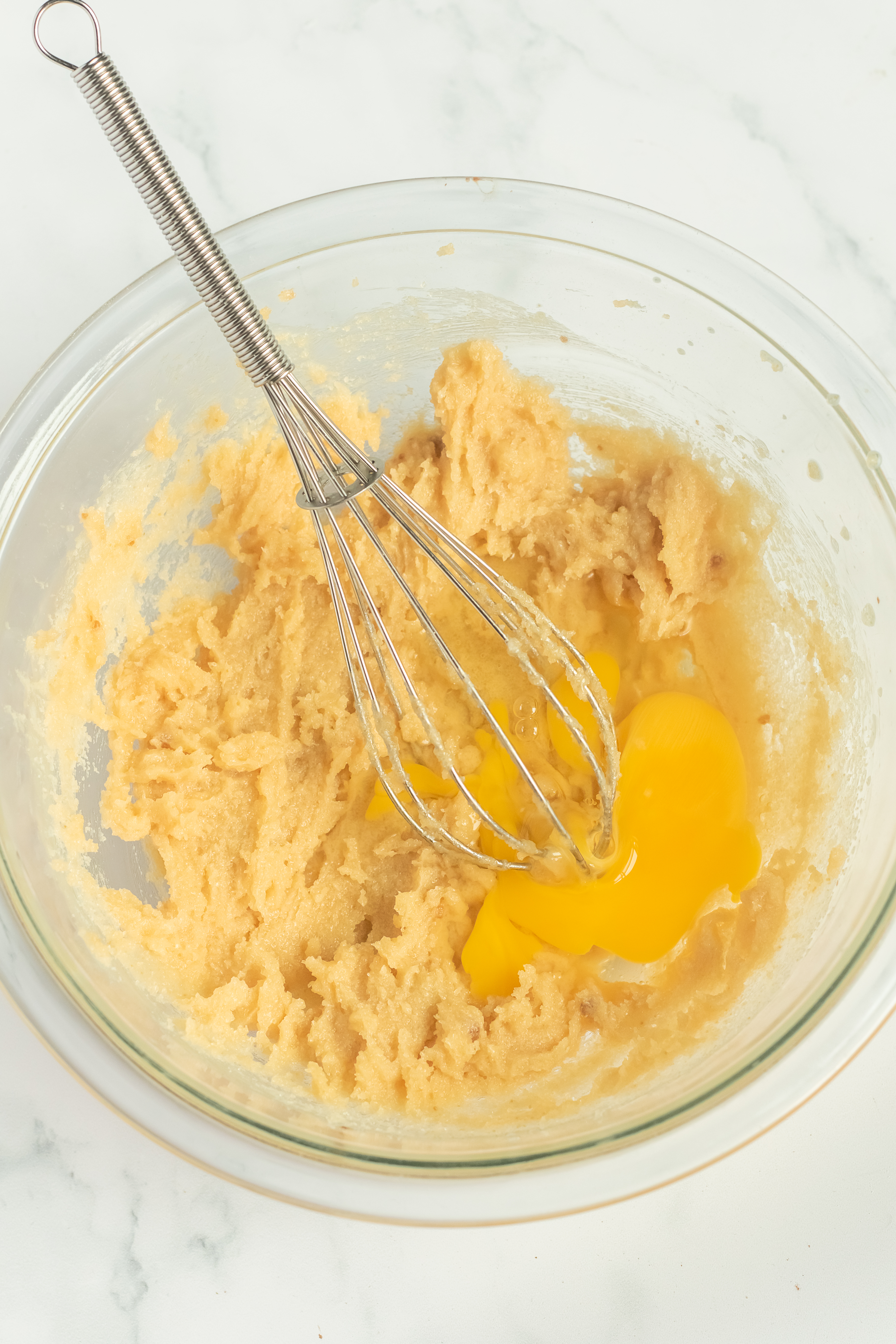 Dough with egg.