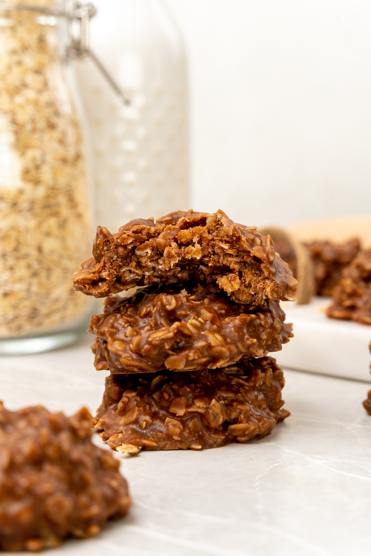 Chocolate peanut butter oatmeal cookies.