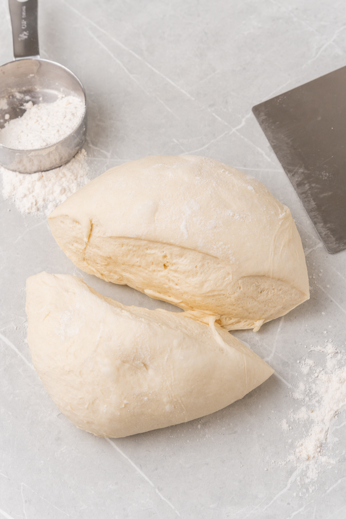 Two pieces of batter.