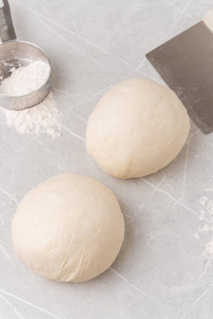 Two dough balls.