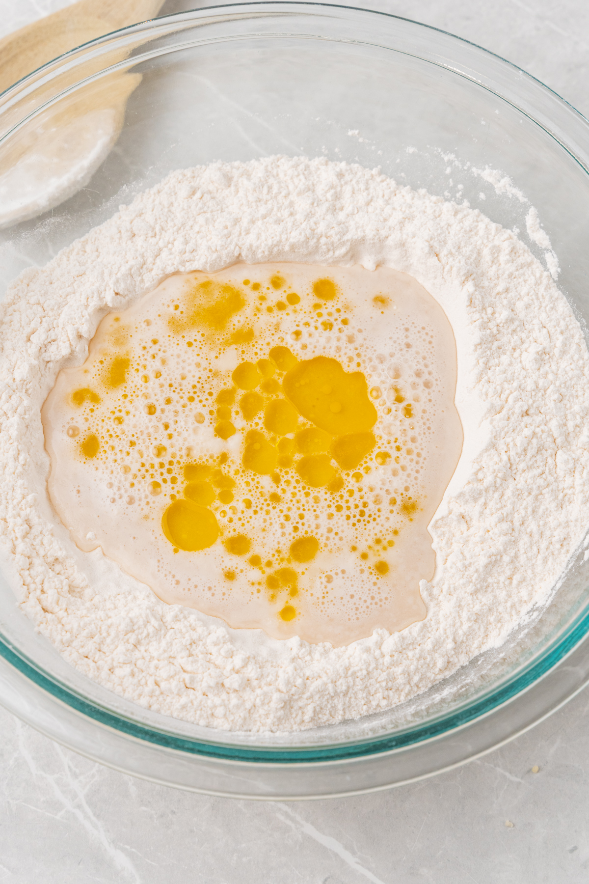 Olive oil and flour.