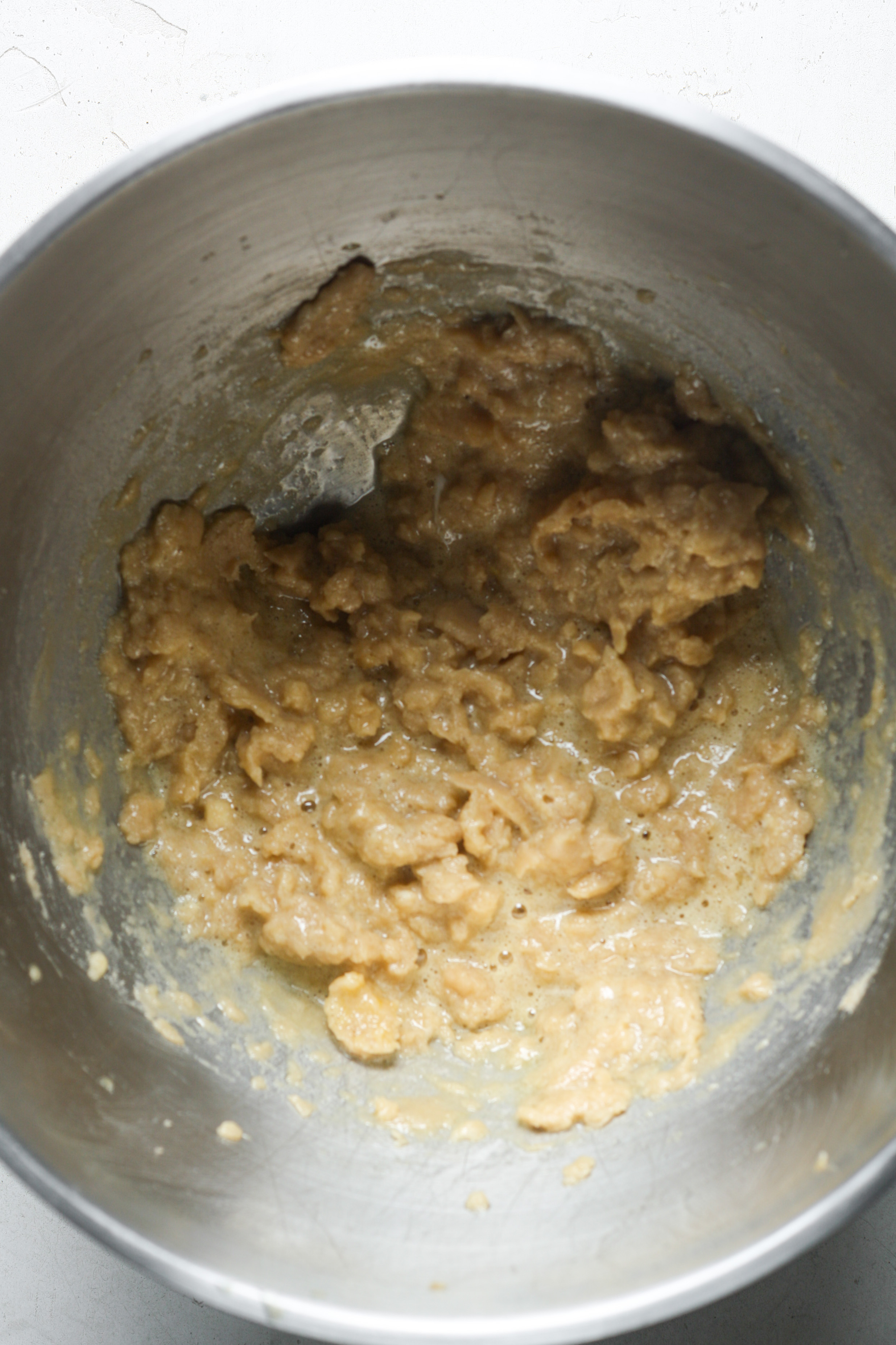 Butter, sugar, and eggs in bowl.