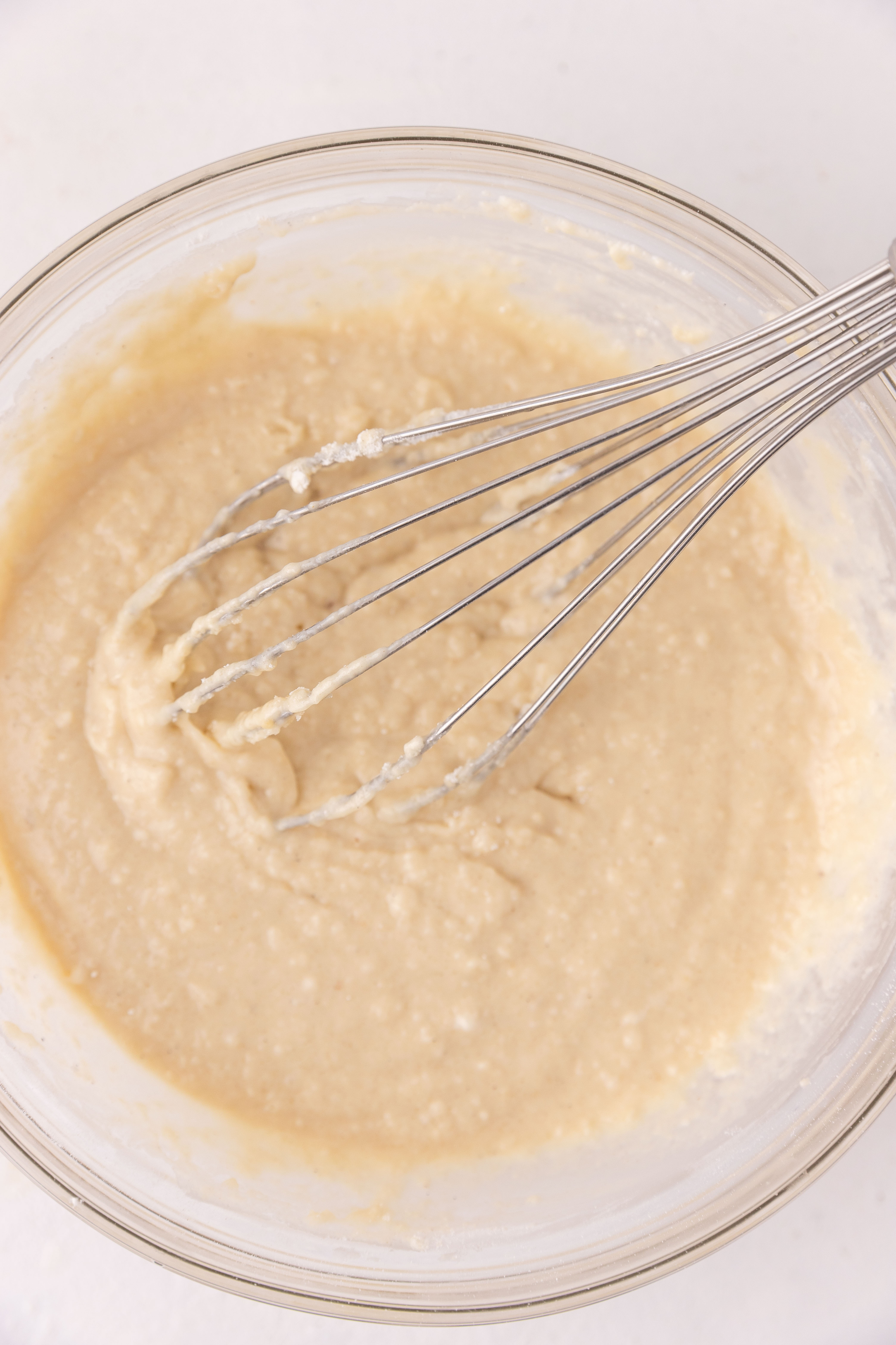 Donut batter in bowl.