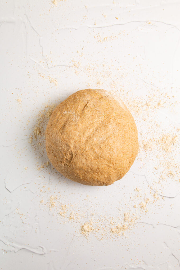 Ball of bread dough.