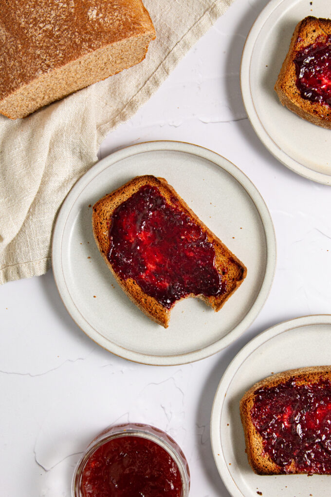 Toast with jam.