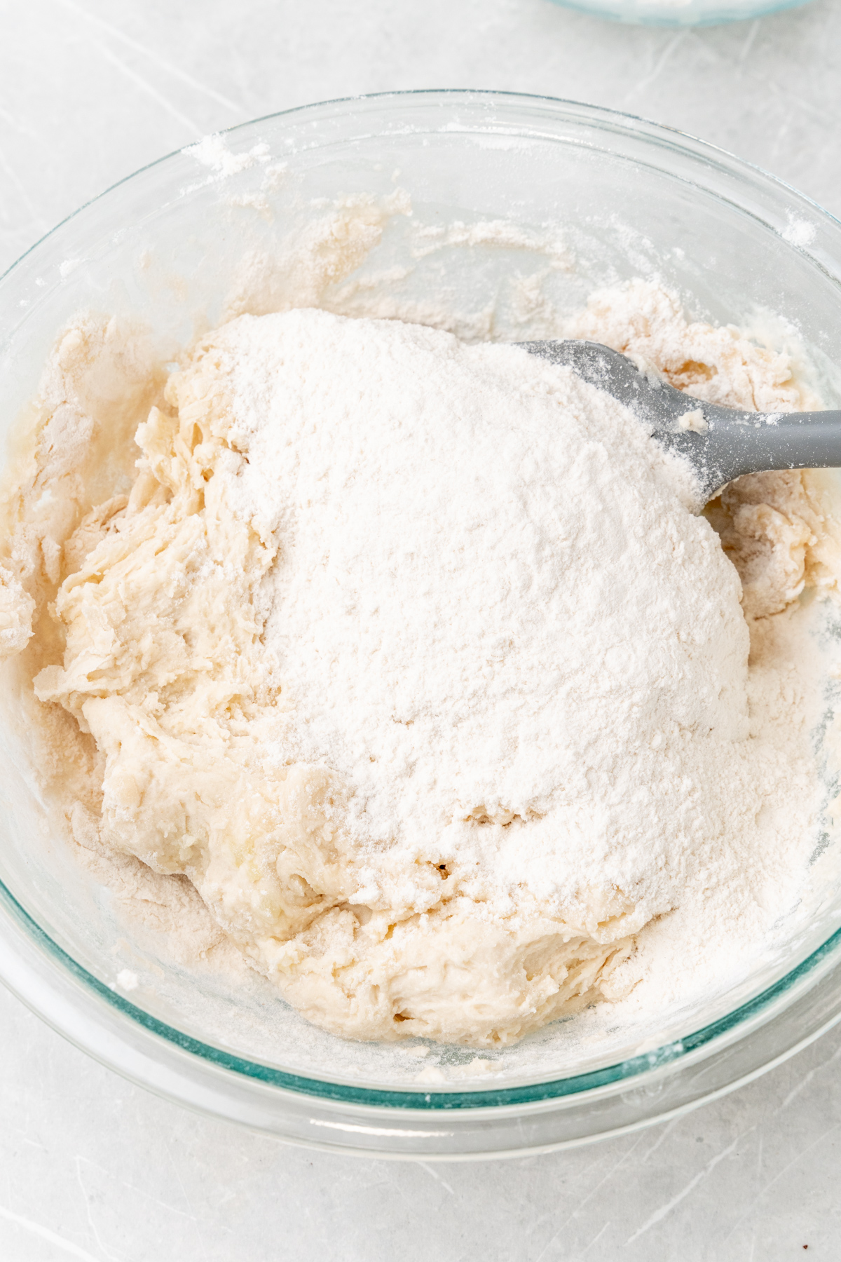 Bread flour in bowl.