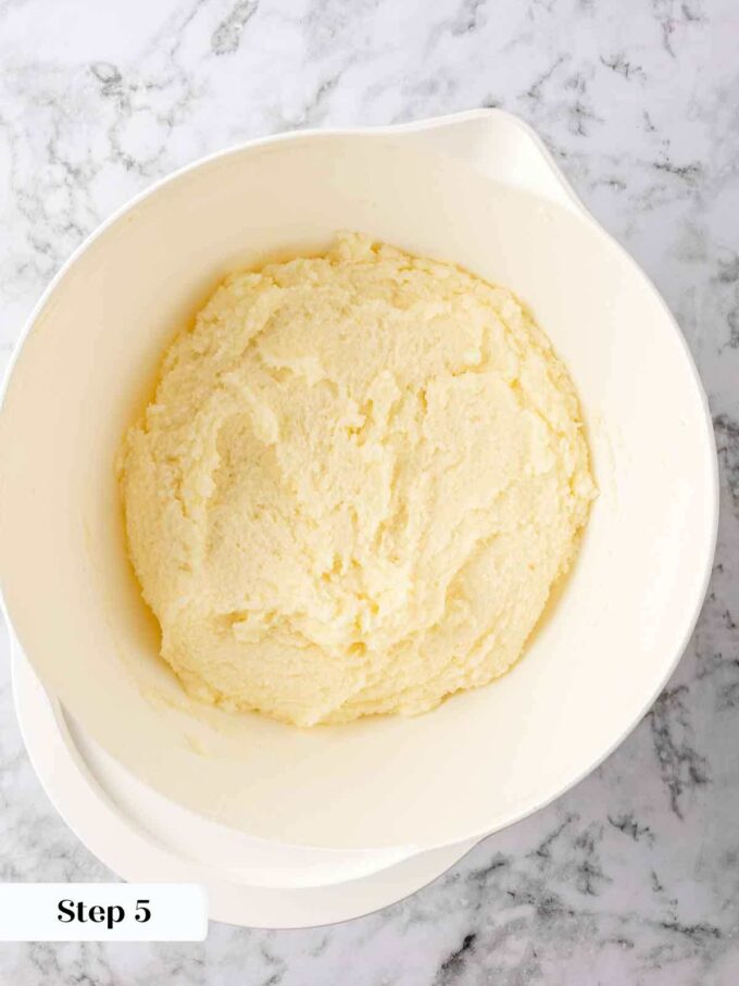 creamed sugar and butter for lemon pound cake batter.