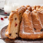 kugelhopf with dried fruit inside.