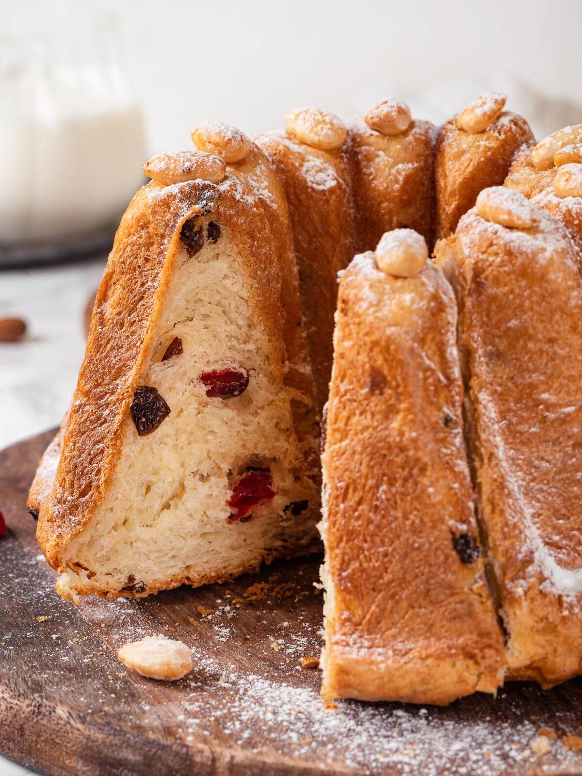 kugelhopf sliced for serving.