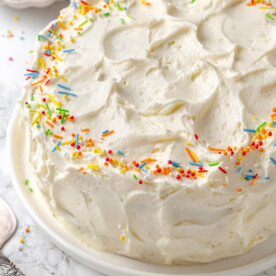 Wavy texture showing the lightness of whipped buttercream.