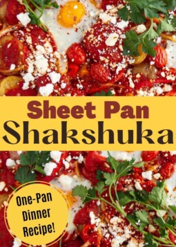 Fresh herbs sprinkled over roasted vegetables.