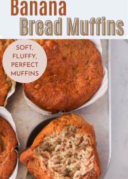 homemade banana bread muffins ready to serve for breakfast or snacks.