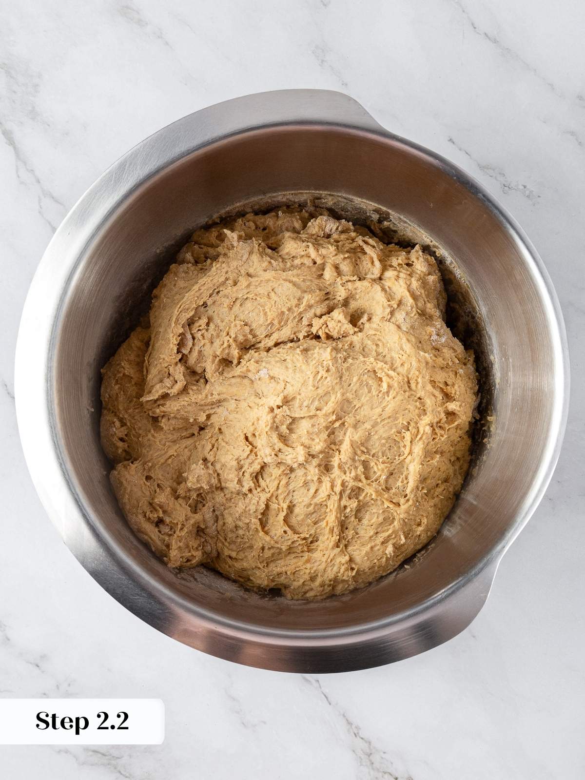 Freshly mixed rye dough.