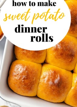 warm sweet potato rolls with brown butter right out of the oven.