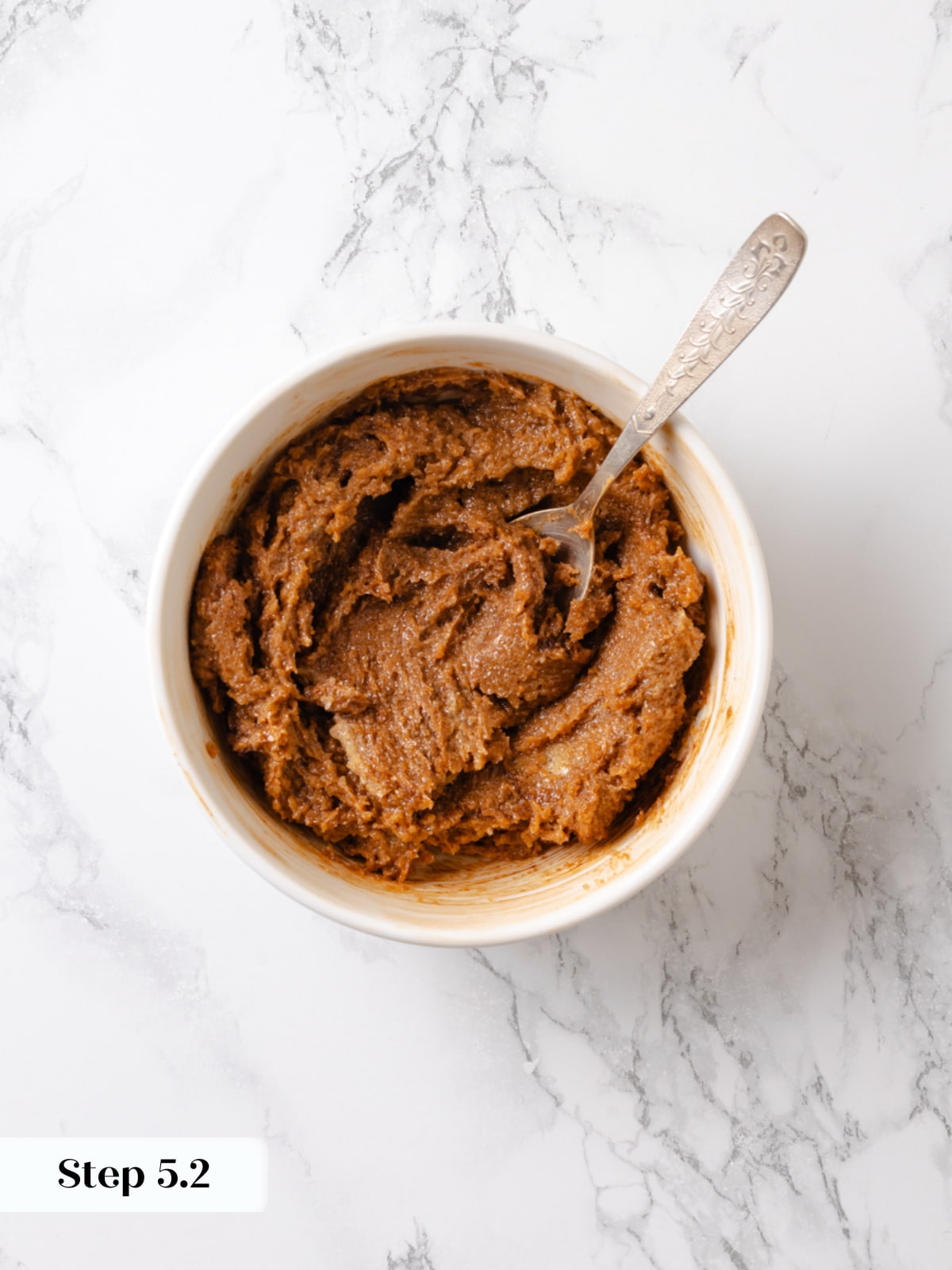 Softened butter, brown sugar, cinnamon, and cardamom mixed together for the spiced filling.