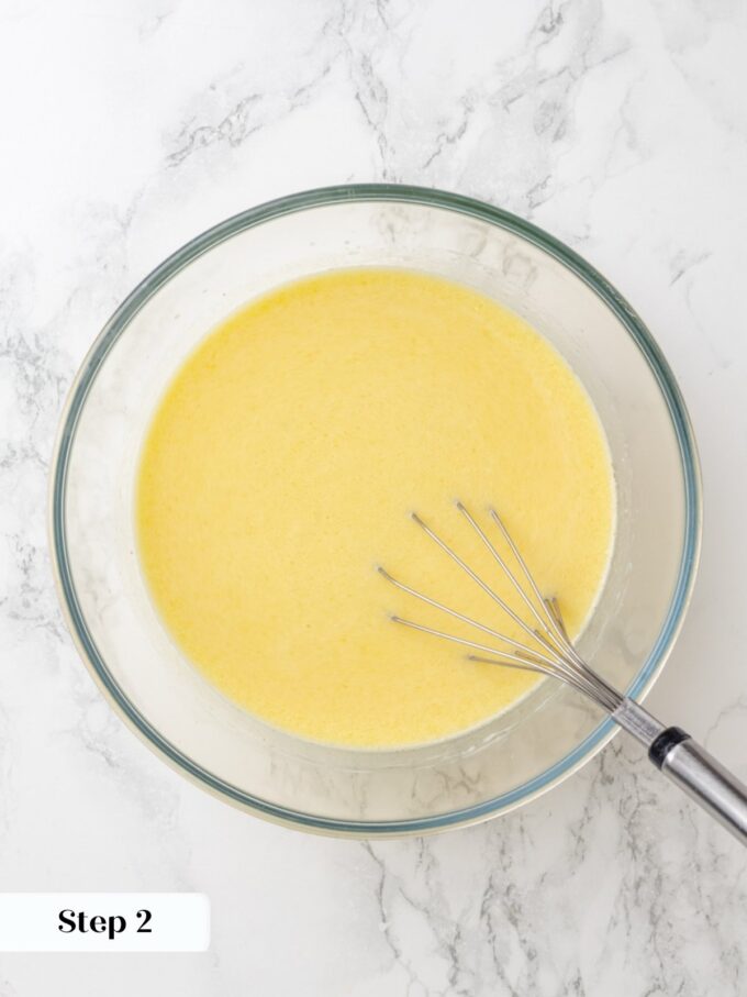 Butter, eggs and vanilla bring richness to belgian waffles before the flour turns it into batter.