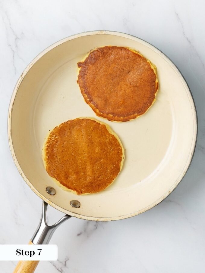 Cooking in butter gives these buttermilk pancake recipe rounds their signature golden, slightly crisp edges.