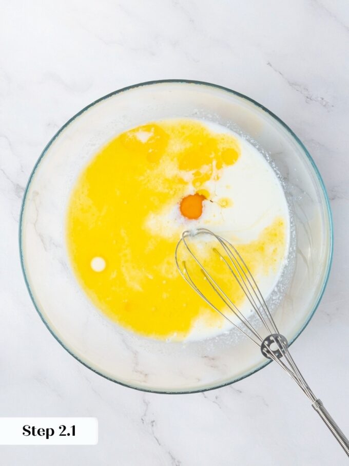 The reduced buttermilk here is what makes this buttermilk pancake recipe bake up tall and tender.
