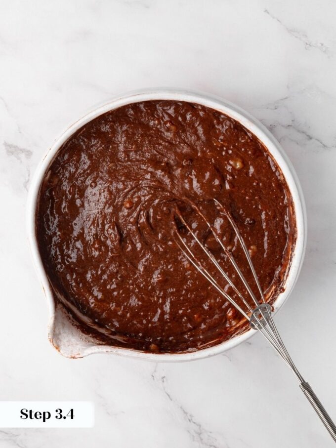 A smooth, emulsified batter gives the moist crumb of gluten free chocolate banana bread.