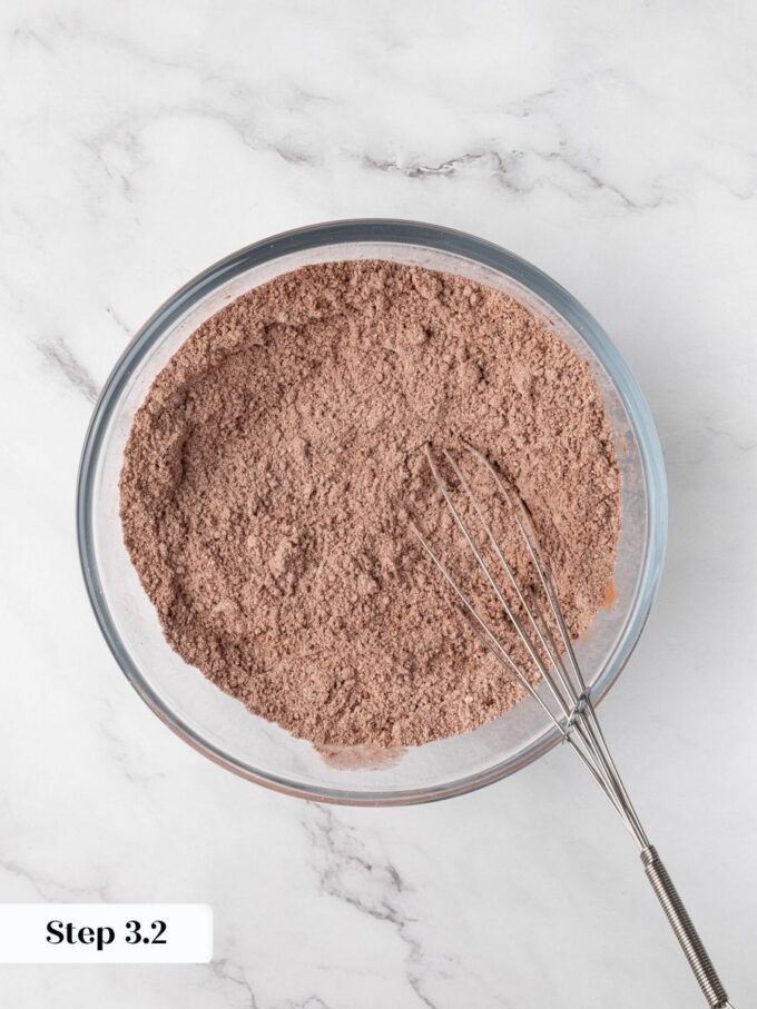 Evenly blended cocoa and oat flour set the deep tone of gluten free chocolate banana bread.