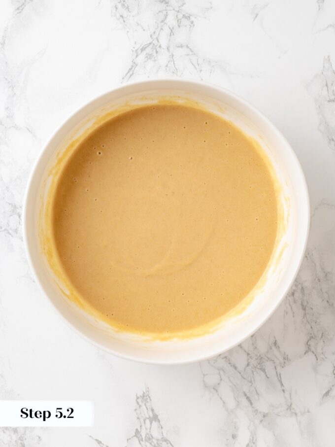 Fully emulsified with no oil pooling locks the coconut oil into this moist peanut butter bread.