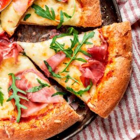 Sliced and ready to share, this whole wheat pizza dough makes an easy family pizza night.