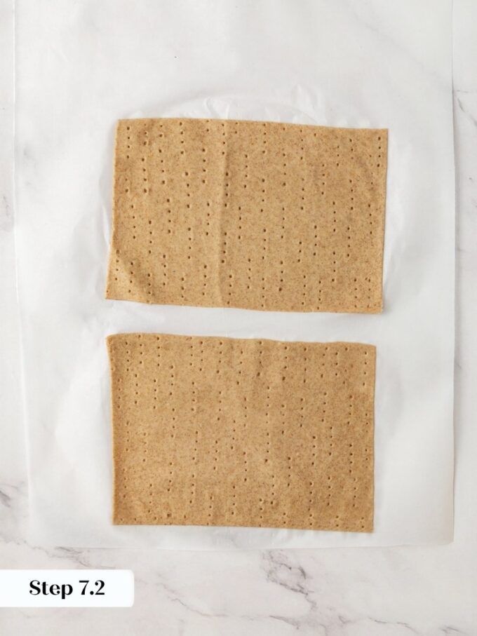 Squaring the edges first means every knackebrod cracker comes out the same size and bakes evenly.
