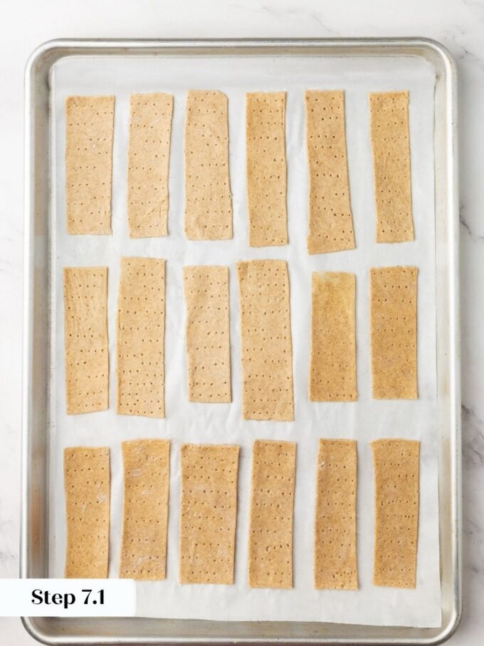 Spacing matters more than it looks; crowded sourdough crispbread steams instead of drying to crisp.