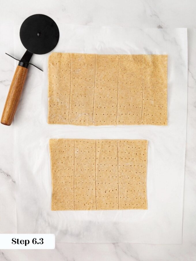 Keep each sourdough crispbread piece under three by four inches or the centres stay chewy.