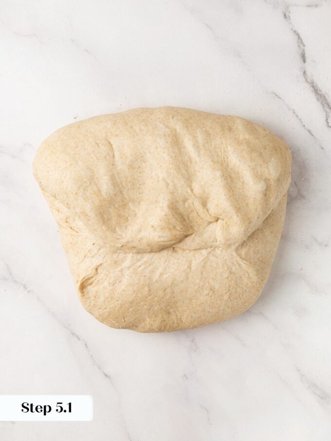 Each fold tightens the log that gives sourdough rye bread its even sandwich slices.