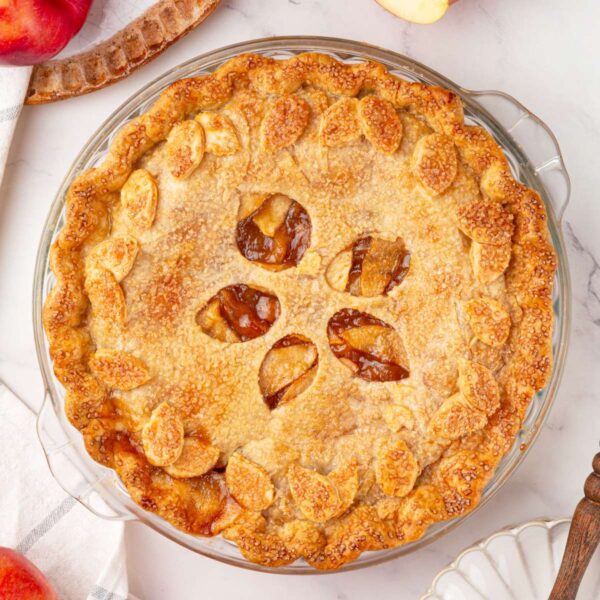 This classic homemade apple pie pairs flaky all-butter pastry with a filling that never runs.