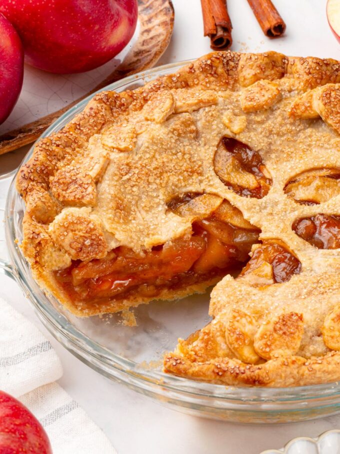 No runny juice pools where the slice was cut, proof homemade apple pie filling sets well.