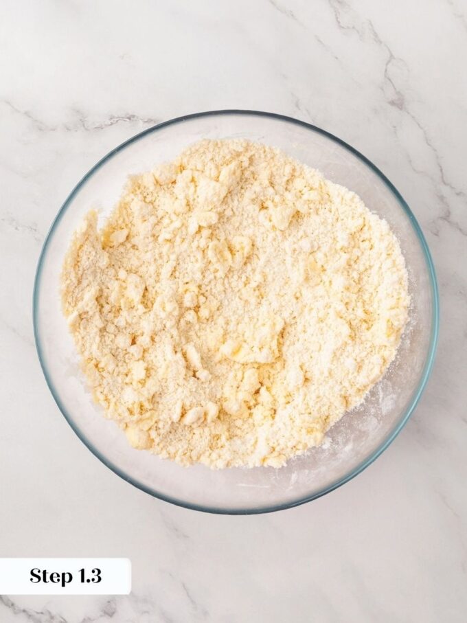 Leaving some larger butter bits creates the flaky, all-butter homemade apple pie crust.