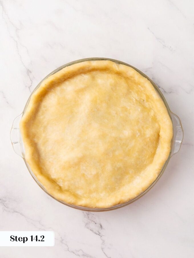 That thick tucked rim is ready for crimping, giving homemade apple pie a defined edge.